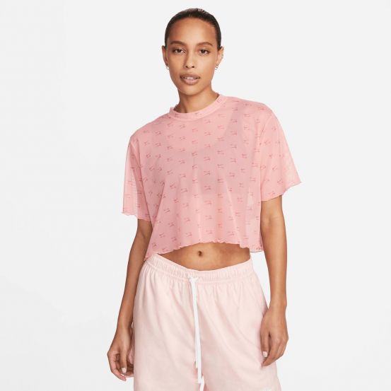 ФУТБОЛКА W NSW AIR AOP MESH SS CROP TOP 